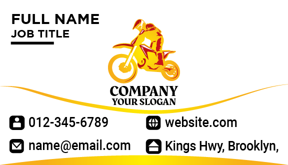 Bright Yellow Bike Business Card