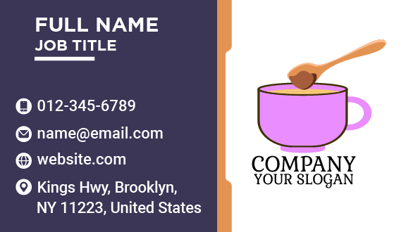 Brown Cinnamon Tea Business Card