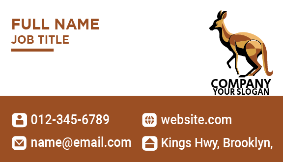 Brown Kangaroo Tail Business Card