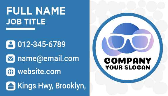 Bubble Glasses Business Card