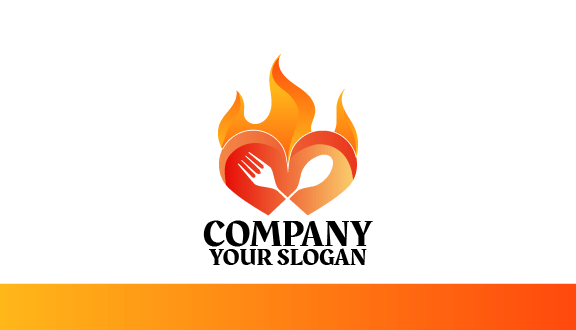 Burning Tableware Food Business Card