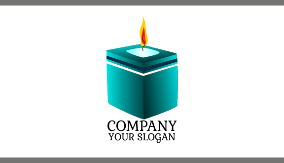 Visitenkarte Einer Kerze Mit Abgebranntem Docht