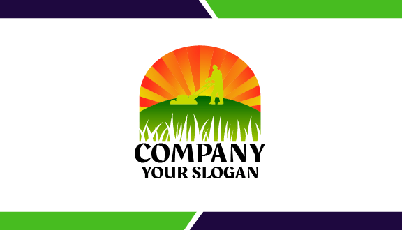 Cartão De Visita De Relvado De Jardineiro Ocupado