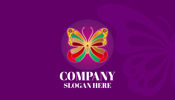 Tarjeta De Presentación Con Mosaico De Mariposas