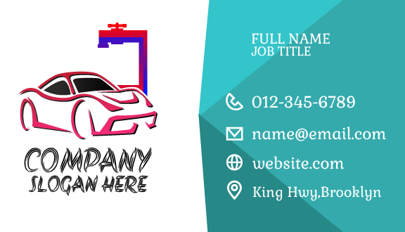 Car Wash Auto Detailing Business Card