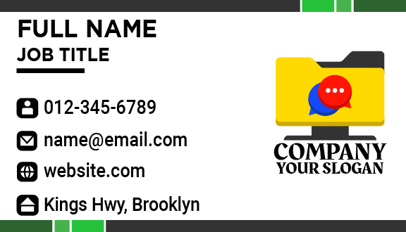 Chat Bubbles Computer Business Card