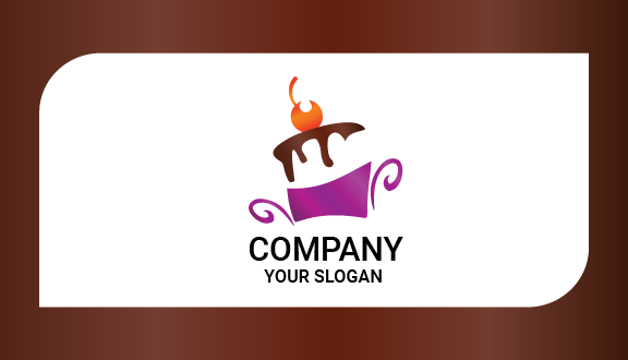 Visitenkarte mit Kirschkuchen