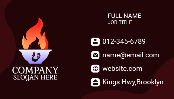 Chicken Food Restaurant Business Card