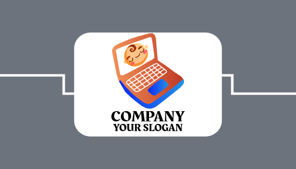 Cartão De Visita De Aplicativos De Laptop Infantil