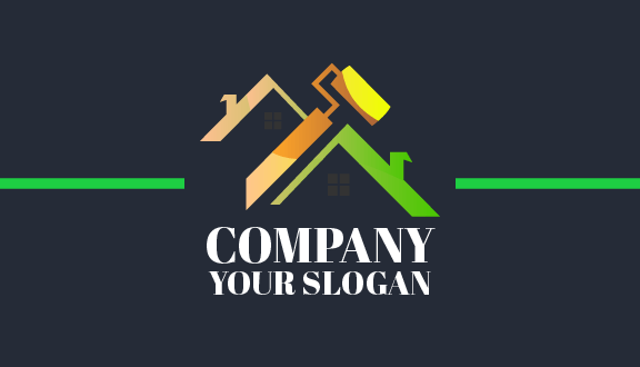 Tarjeta De Presentación Para Mejoras Del Hogar Con Chimenea