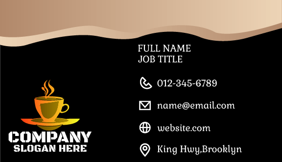 Chocolate Coffee Cafe Business Card