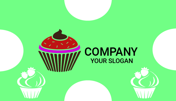 Schokoladen-Cupcake-Bäckerei-Visitenkarte