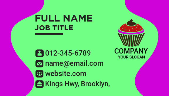 Chocolate Cupcake Bakery Business Card