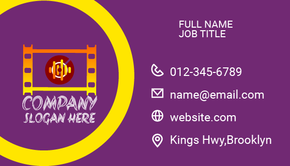 Cinema Entertainment Business Card