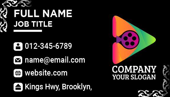 Cinematic Reel Entertainment Business Card