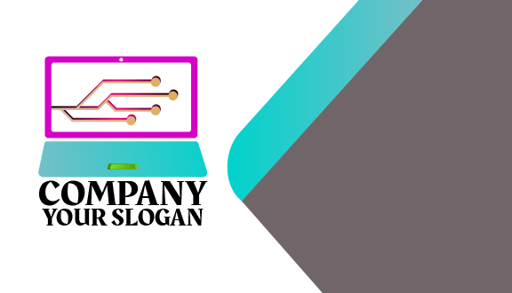 Cartão De Visita De Laptop De Design De Circuito