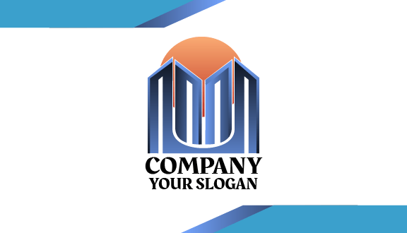 Tarjeta De Visita Clásica De Arquitecto En Color Azul