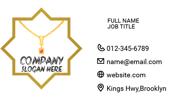 Classic Necklace Jewellery Business Card