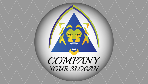 Kartu Nama Singa Biru Kobalt