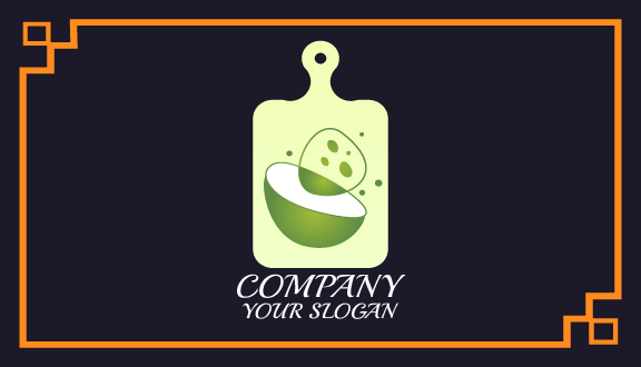 Coconut Garnishing Food Business Card