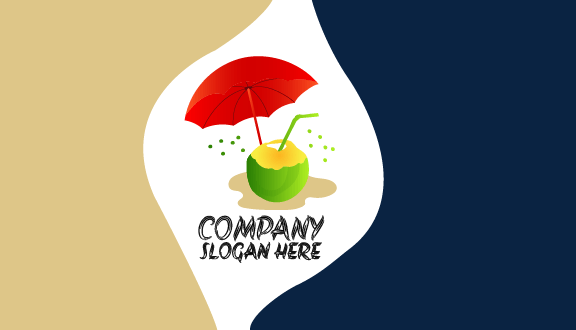 Kartu Nama Musim Panas Air Kelapa