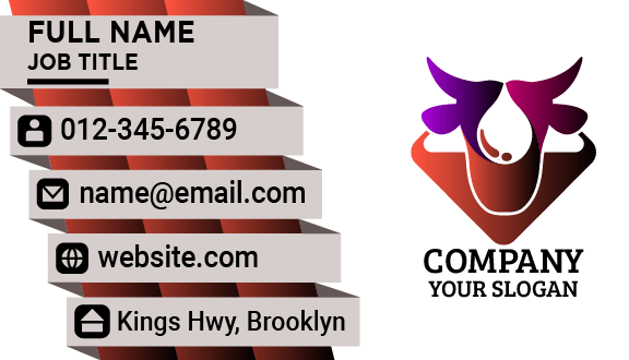 Colored Horns Dairy Business Card