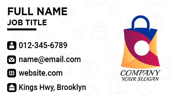 Colorful Bag Retail Business Card