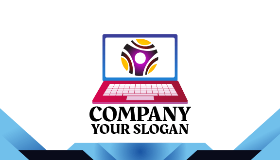 Cartão De Visita De Laptop De Bola Colorida
