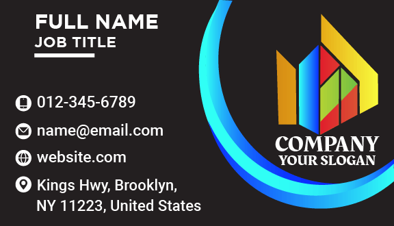 Colorful Builder Business Card