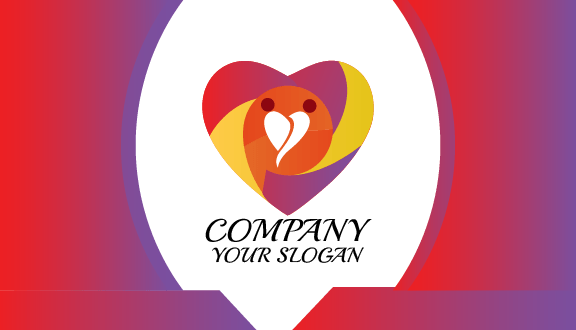 Kartu Nama Kencan Hati Berwarna-warni