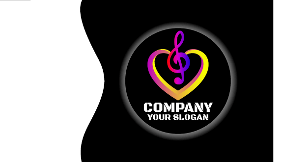 Renkli Kalp aşk Kartviziti