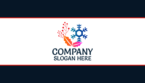 Cartão De Visita De Inverno Com Folhas Coloridas