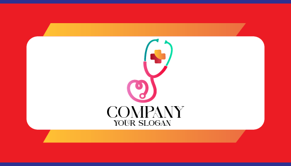 Biglietto Da Visita Medico Stetoscopio Colorato