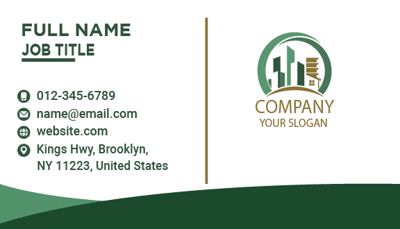 Commercial Area Real Estate Business Card