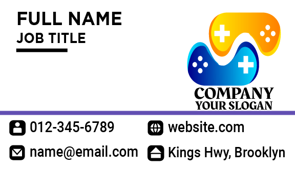 Computer Games Cafe Business Card