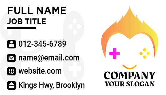 Computer Games Player Business Card