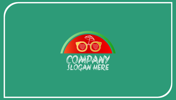 Kartu Nama Musim Panas Kacamata Keren