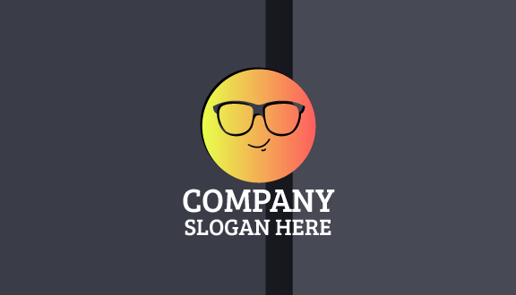 Kartu Nama Kacamata Senyum Keren
