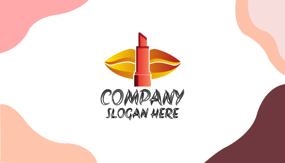 Tarjeta De Presentación De Cosméticos En Color Coral