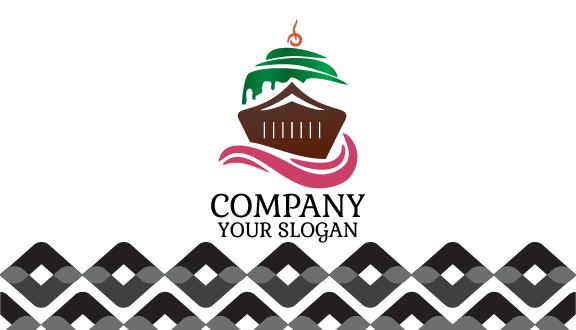 Cremige Bootskuchen-visitenkarte