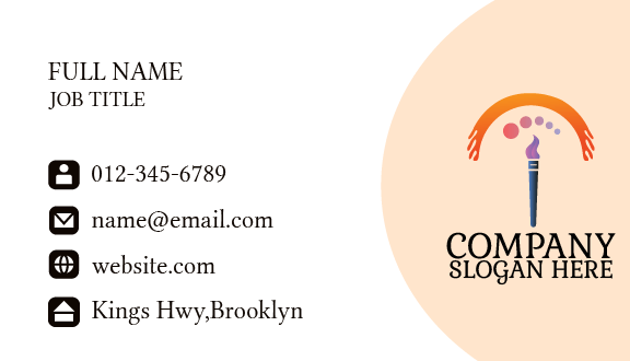 Creamy Paint Artist Business Card