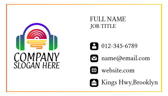 Creative Sunset Music Business Card