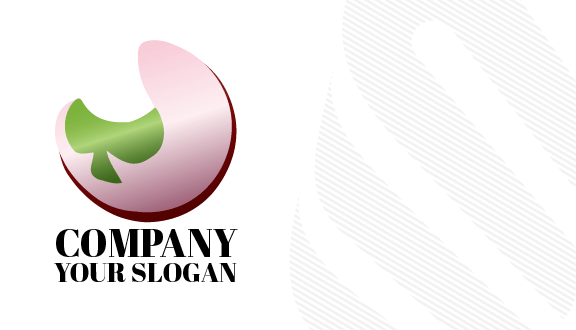 Crescent Shaped Abstract Business Card