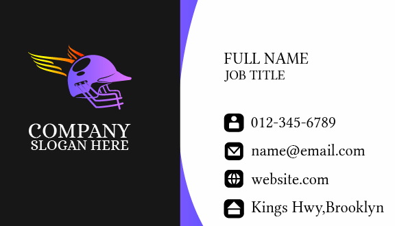 Cricket Helmet Business Card