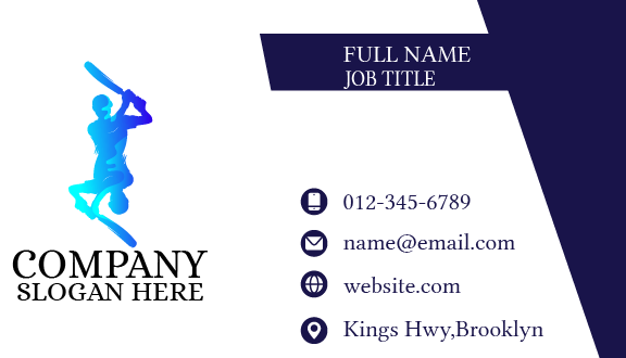 Cricket Player Business Card