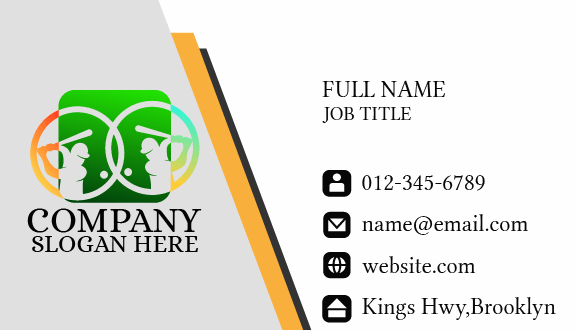 Cricket Team Online Business Card