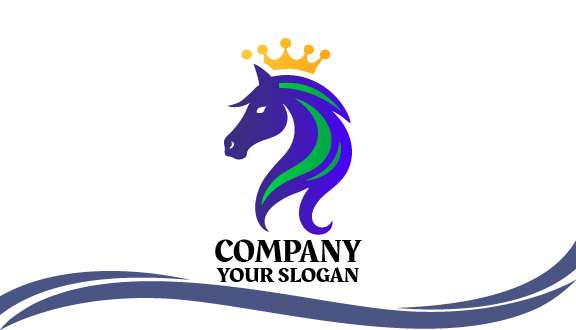 Tarjeta De Visita Con Diseño De Caballo De La Corona