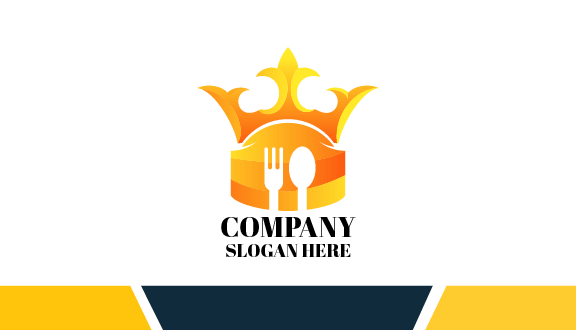 Tarjeta De Presentación De Catering Crowned