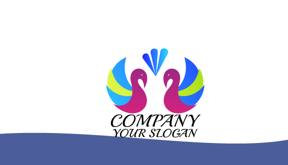 Cartão De Visita De Pássaro Pavão Fofo