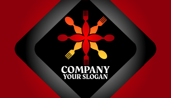 Cutlery Food Design Business Card